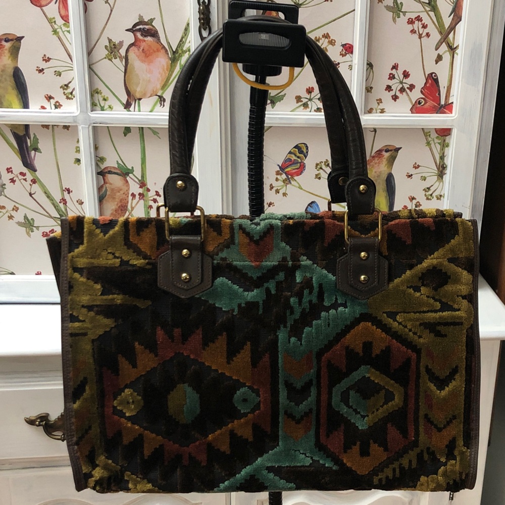Boho Vintage Multicolor Ronay Carpet Bag - Picture 4 of 6